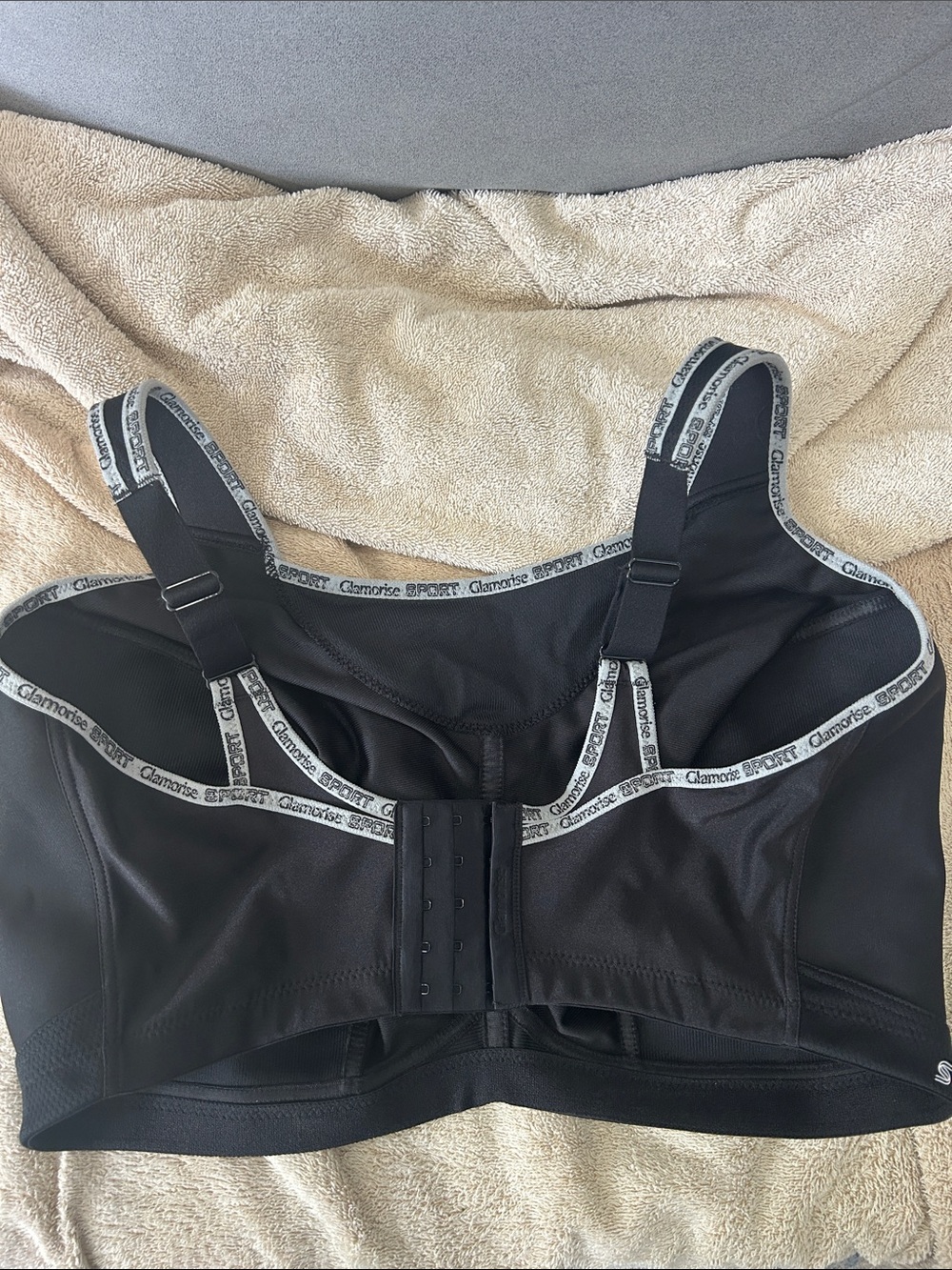 Glamorise Plus Size 42J. No-Bounce Camisole Sports Bra Wirefree #1066 Bla - Picture 5 of 5
